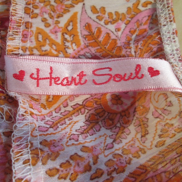 Heart Soul Pink & OJ Paisley Sequin Top ~ L - Picture 7 of 8